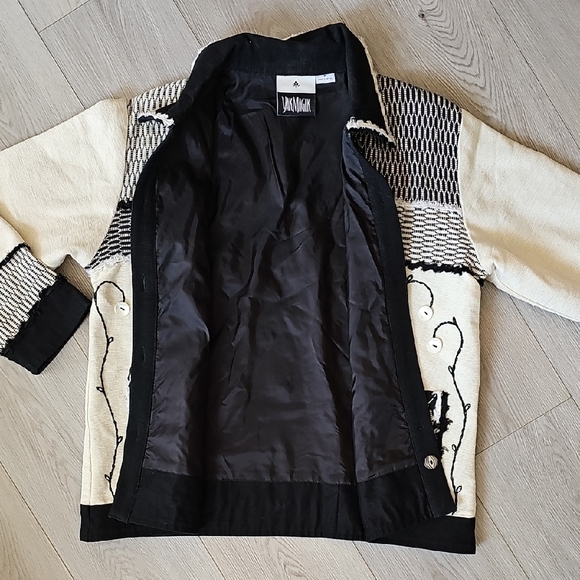 Vintage Yak Magik Silk Boho Art To Wear Jacket Embroidered Applique, Med - Picture 3 of 17